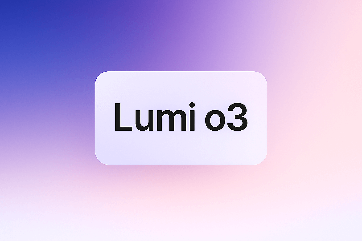 [Logo de Lumi o3 con un diseño futurista]
